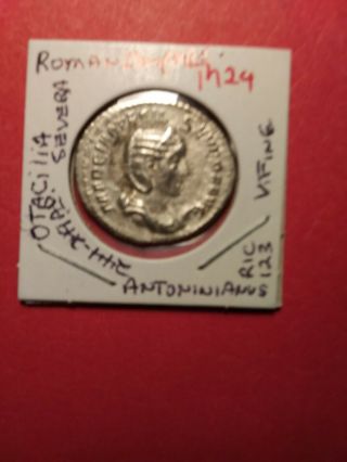 roman empire otacilia severa 244 - 249a.  d.  v.  fine antoninianus ric123 4