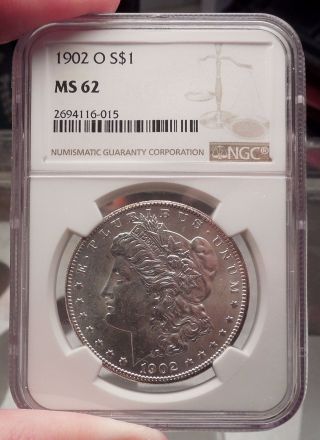 1902 O MORGAN SILVER DOLLAR United States of America USA Coin NGC MS 62 i57740 3