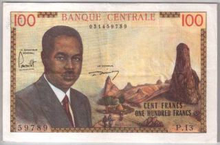 561 - 0080 Cameroun | Banque Centrale,  100 Francs,  1962,  Pick 10a,  Vf,