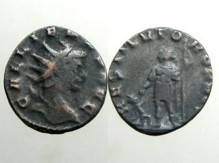 Roman Emperor Gallienus_billon Antoninianus_valerian Raising Female Figure
