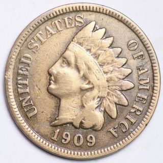 1909 - S Indian Head Small Cent Choice Fine E148 Anft