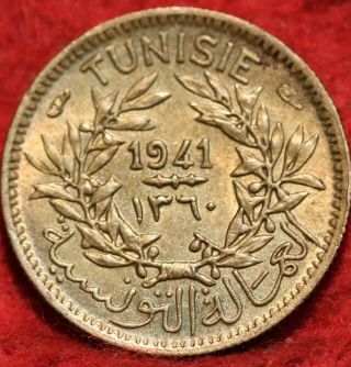 Uncirculated 1941 Tunisia 50 Centimes Foreign Coin