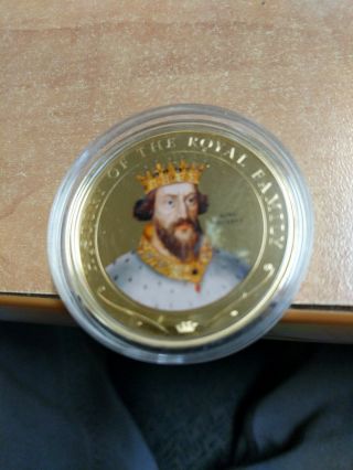 Cook Islands 2010 Colored Dollar Coin Royal Family King Henry 1
