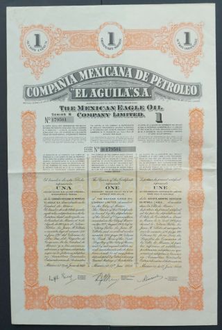 Mexico - Compania Mexicana De Petroleo El Aguila - 1949 - Share