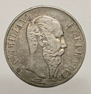 Mexico 1866 Silver Peso In Ef.  $200.  B61a