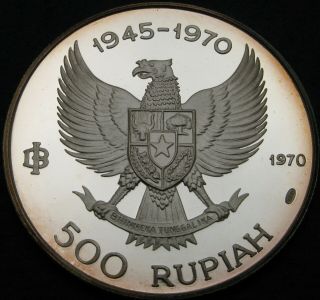 INDONESIA 500 Rupiah 1970 Proof - Silver - Wayang dancer - 375 ¤ 2