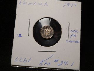 Panama: 1977 2 1/2 Centesimos Coin (unc) (14) Km 34.  1