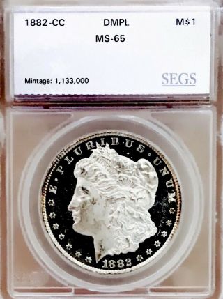 1882 Cc Morgan Dollar Flawless Gem Bu,  Gorgeous Cameo Dmpl Stunning Nr 6105