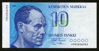 Finland 10 Markkaa 1986 Replacement Vf