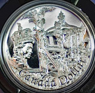 2002 Canadian Proof Sterling Silver Dollar Queen 