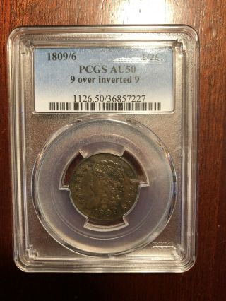 1809/6 Half Cent Au50