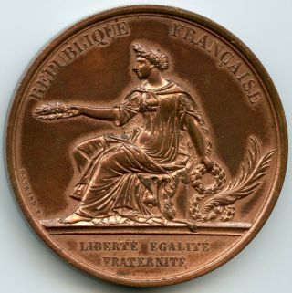 France Bronze Medal By Gayrard International Exhibition Of Fine Arts In London