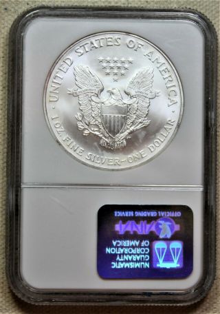 2003 $1 AMERICAN SILVER EAGLE NGC MS70 CLASSIC BROWN LABEL 2