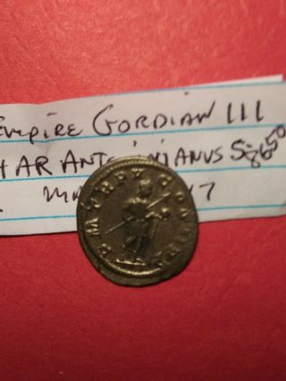 roman empire gordian 111 238 - 244 antoninianus s8650 fine 7