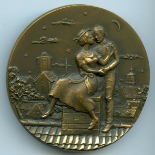 Anders Nyborg Bronze Art Medal 1975 Andersen The Fairy Tale Series 70mm 271gr