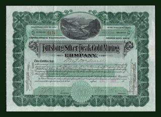 1908 Silver Peak & Blair Nevada Pittsburg Silver Peak Gold Mining Company Stock