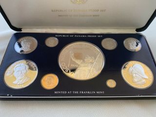 1979 Coinageof The Republic Of Panama 9 Coin Proof Set