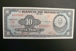 Mexico 10 Pesos 1961 Crisp Unc