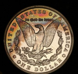 1884 - O $1 Morgan - Rainbow - Toned Obv/Rev PQ, 2