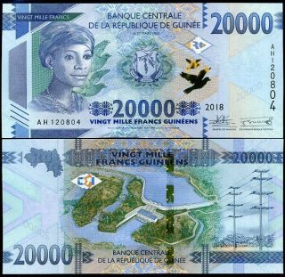 Guinea 20000 20,  000 Francs 2018 / 2019 Revise Symbol P Sign Unc