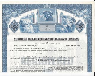 Southern Bell Telephone And Telegraph Company.  1976 Debenture