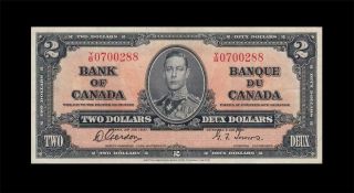 1937 Bank Of Canada Kgvi $2 Gordon & Towers " Y/b " ( (ef))