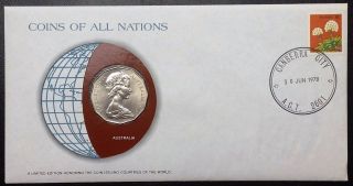 Coins Of All Nations Series - 1978 Australia 50 Cents - In Card - Bu