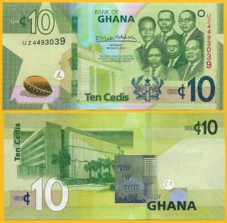 Ghana 10 Cedi P - 2019 Unc Banknote