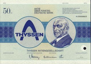 Thyssen Ag Duisburg Germany 1986 (now Thyssen Krupp / A Dax Company)