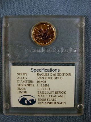 1998 Canadian Gold Maple Leaf,  Family Of Eagles Privy