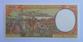C.  A.  S /CODE F CENTRAL AFRICAN REPUBLIC - 2000 FRS - 1998 - S/N 9806250677 - P.  303Fe,  UNC 2