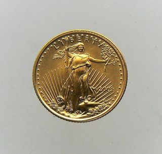 2001 1/10 Oz $5 American Eagle Gold Coin Bu