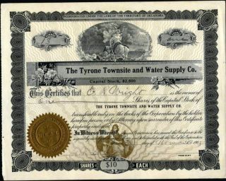 Tyrone Townsite And Water Supply Co,  Territory Of Oklahoma,  1903,  Uncancelled St