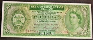 Crisp Uncirculated Belize 1 Dollar 1976 (p33c)