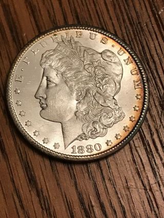 1880 - CC Morgan Silver Dollar Coin Carson City $1 Ungraded - Uncirculated 12