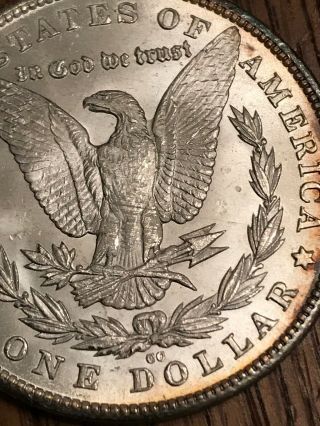 1880 - CC Morgan Silver Dollar Coin Carson City $1 Ungraded - Uncirculated 3