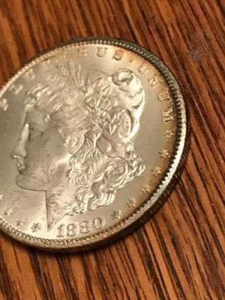 1880 - CC Morgan Silver Dollar Coin Carson City $1 Ungraded - Uncirculated 6