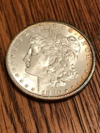 1880 - CC Morgan Silver Dollar Coin Carson City $1 Ungraded - Uncirculated 8