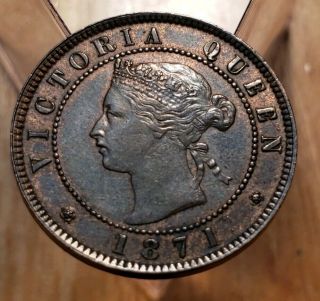 1871 Canada Prince Edward Island Queen Victoria Large Cent -