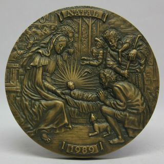 Nativity/ Holy Family/ Shepherds/ Angel/ 1989 Christmas Big 4  Bronze Medal
