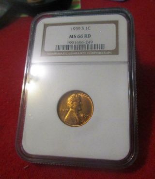 1939 - S Ngc Ms 66 Rd Red Lincoln Wheat Cent  Mf - 2427