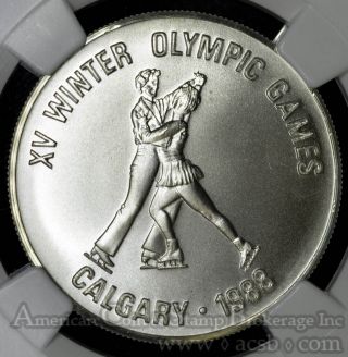 Afghanistan 500 Afghanis Nd (1986) Ms69 Ngc Silver Km 1004 S500a Calgary Olympics