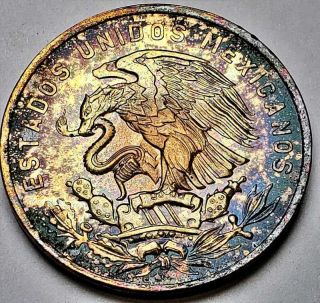 1967 - Mo Mexican 20 Centavos Bu Unc Nicely Dark Color Toned Coin