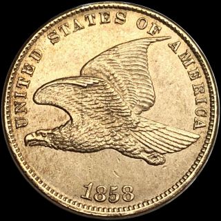 1858 Flying Eagle Cent NICELY UNCIRCULATED Full Eagle Copper Coin 2