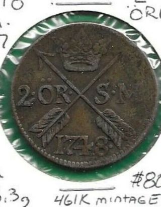 1748 Sweden 2 Ore Km - 437