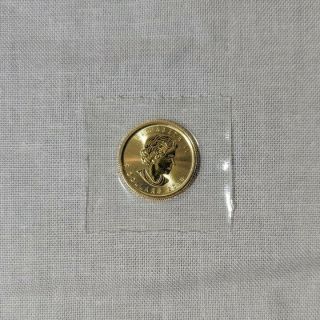 2018 1/10th Oz Gold Canadian Maple Leaf $5 Gem Bu Gold Coin