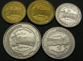 Syria 5,  10 25,  50 Piastres & 1 Pound 1976 - 5 Coins.  - 2667