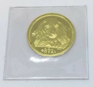1993 Royal Gold 1/10 Oz Gibraltar Dachshund Still
