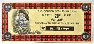 Canadian Tire Pit Stops Coupon 10,  10 Cents 20c