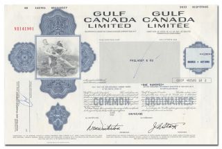 Gulf Canada Limited Stock Certificate